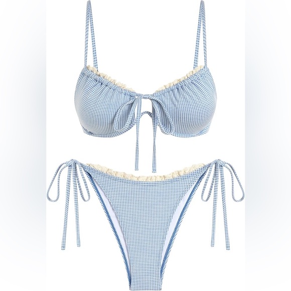 Zaful Other - Gingham Bikini Set